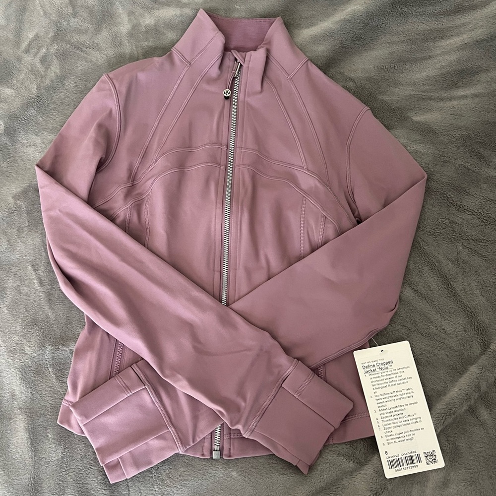 lululemon define cropped lavender lux